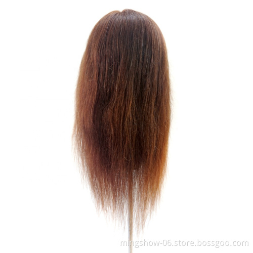 Long hair Training Head 80%Real Human Hair Manikin Head in stock